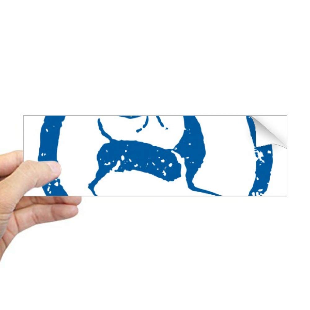 Autocollant bleu cerf dessin animé pour customiser un carnet terne ou décorer une fenêtre vide
