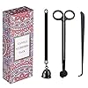 Queta Candle Accessoires Set, Wick Cutter Candle Care Kit, Wick Scissors Set, geschikt voor thuis, bruiloft en feest (zwart)