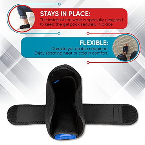 Reusable Hot Foot & Cold Ice Pack Wrap For Plantar Fasciitis, Heel Spurs, Arch Pain, Sore Feet, Swelling - Extra Gel Pack Included Fsa Or Hsa Eligible #TOP4