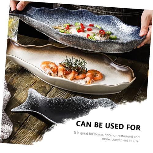 Plato de cerámica estilo japonés para sushi 14 pulg miniatura 4