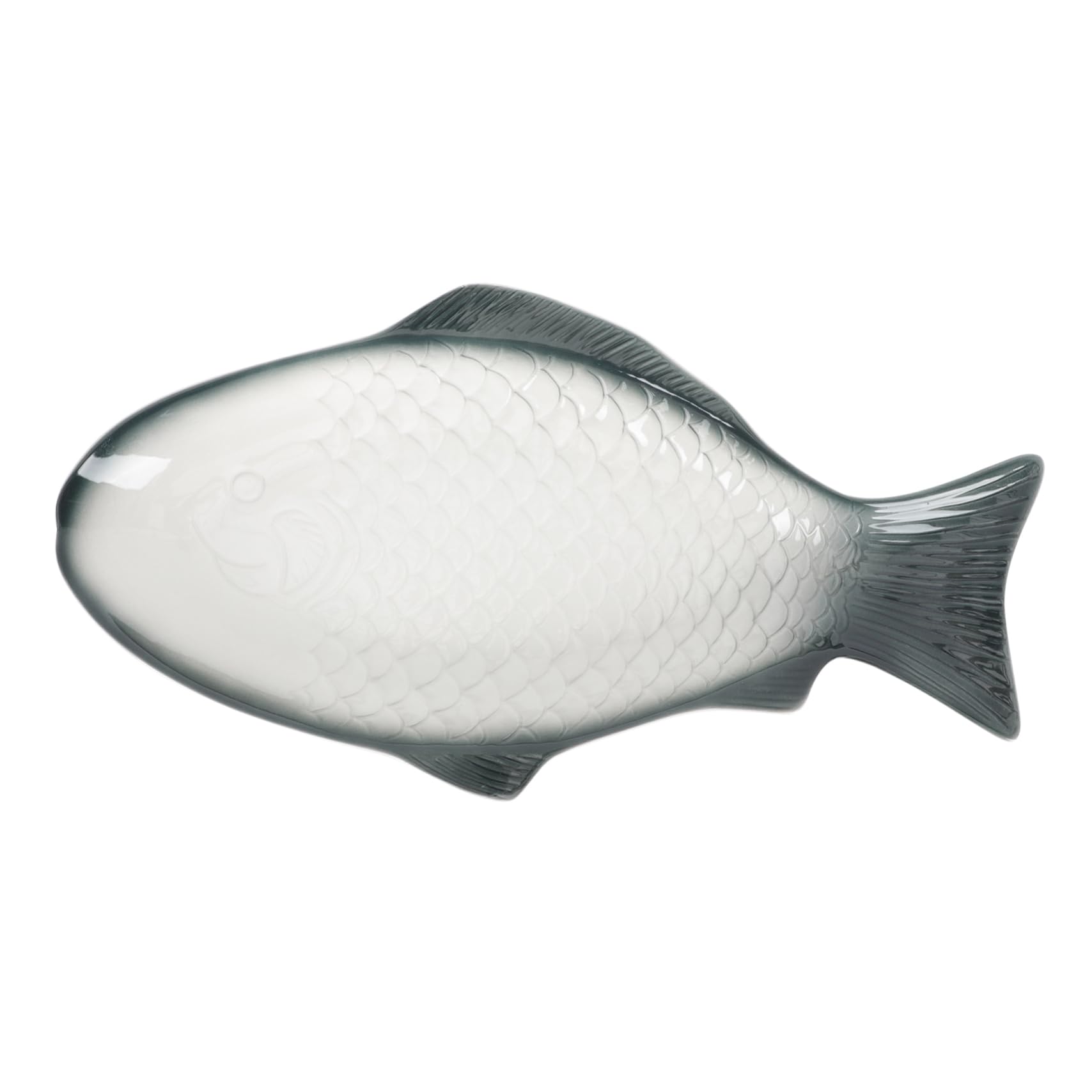 Hemobllo Piatto per Pesce al Vapore in Ceramica Forma di Pesce Piatto Decorativo per Alimenti per Servire e Frutti di Mare