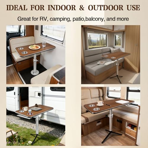 Mesa Plegable Estable de Aluminio Ajustable para Evitar Derrames en Viajes 8