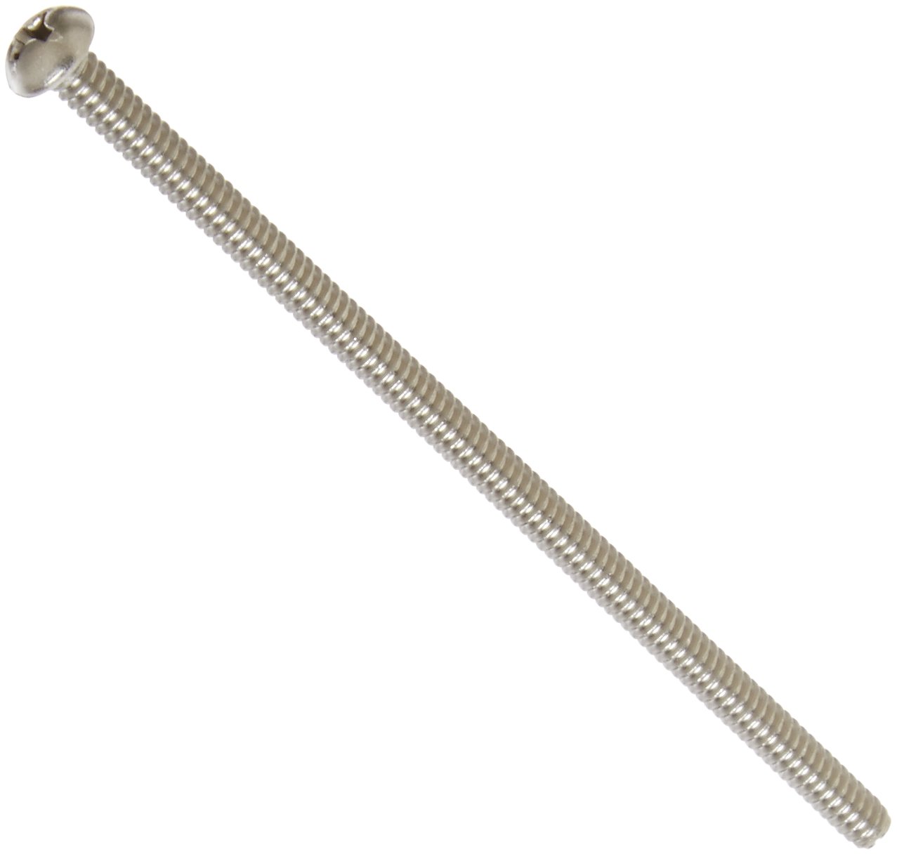 Small Parts 0406MPR188 18-8 Stainless Steel Machine Screw, Plain Finish, Round Head, Phillips Drive, Meets ASME B18.6.3, 3/8" Length, Fully Threaded, #4-40 UNC Threads (Pack of 100)