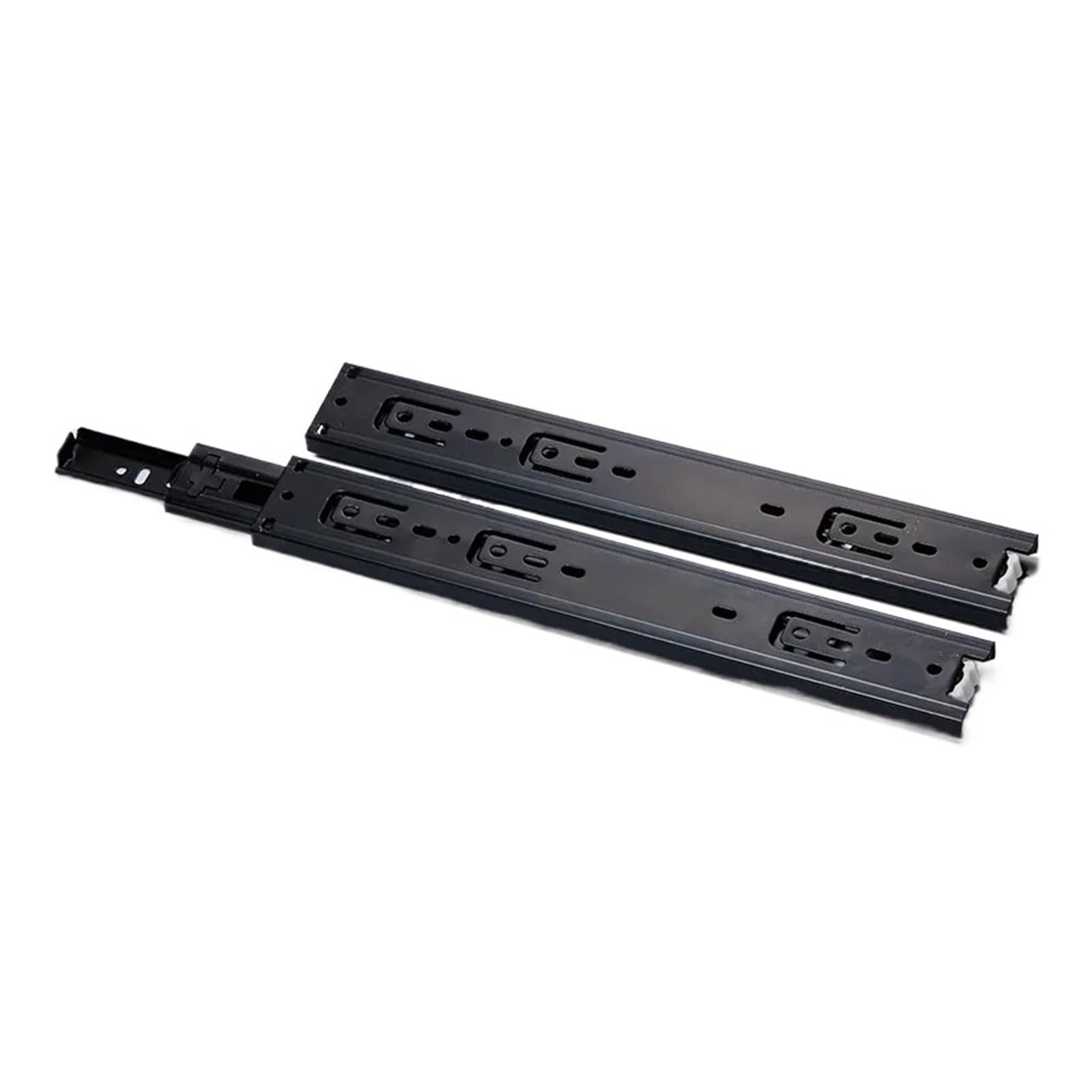 Rieles para muebles en acero laminado en frío negro de alta resistencia y tres secciones, 2 uds