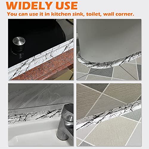 Uiocssc Caulk Tape Strip, 1.5" X 10.5Ft Self Adhesive Bath & Kitchen Sealant Strip, Pvc Waterproof Sealing Tape For Bathtub Toilet Bathroom Shower Kitchen Sink #TOP4