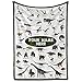 Personalized Dinosaur Blanket for Kids, Ships Next Day - Dino Throw Blanket for Boys and Girls, Toddler Bed, Room & Bedroom Decor - Educational Blankets for Children - USA Based (Fleece - 50x60)