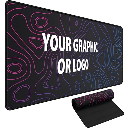 Custom Photo Gaming Mauspad | XL 900x400 mm | 3 mm dick | Mousepad mit eigenem Foto und Text selbst gestalten und Bedrucken Lassen | Schreibtischunterlage aus Premium Gummibasis [167]