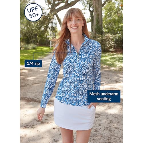 Cabana Life Long Sleeve Sport Top, Breathable, UPF 50+,Quarter Zip, Nylon/Spandex3