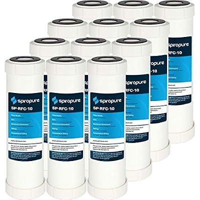 SpiroPure SP-RFC-10 10x2.5 25 Micron Coconut Shell Radial Flow Granular Activated Carbon (GAC) Water Filter Cartridge RFC-93 155063-43 SDP-2510 (Case of 12)