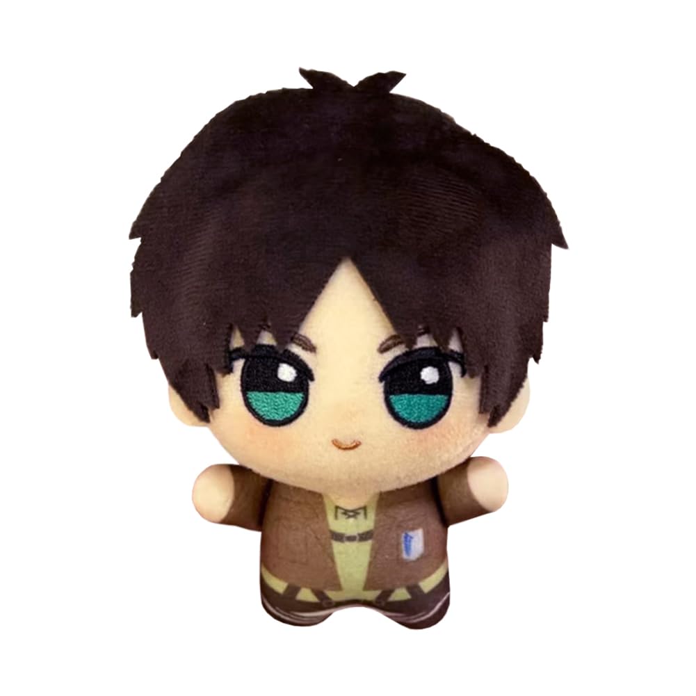 Zhongkaihua Anime Plush Levi/Zoe Hans/Eren Jaeger Figure Soft Stuffed Pendant Anime Keychain Bag Backpack Cute Pendants Decorations Collectibles Gifts 10CM