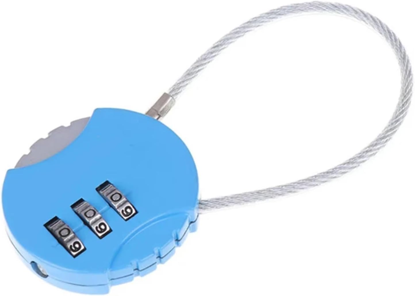 Round Wire Rope Password Lock Cookie Shape Padlock for Schoolbag Luggage Case Case Mini Code Lock 1Pcs(Red)