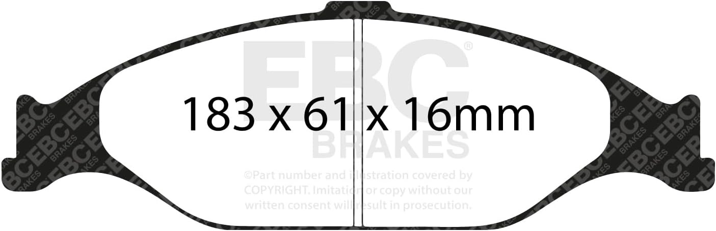 EBC Brakes Redstuff 3000 Series Sport Brake Pad Set DP31242C to Fit FORD