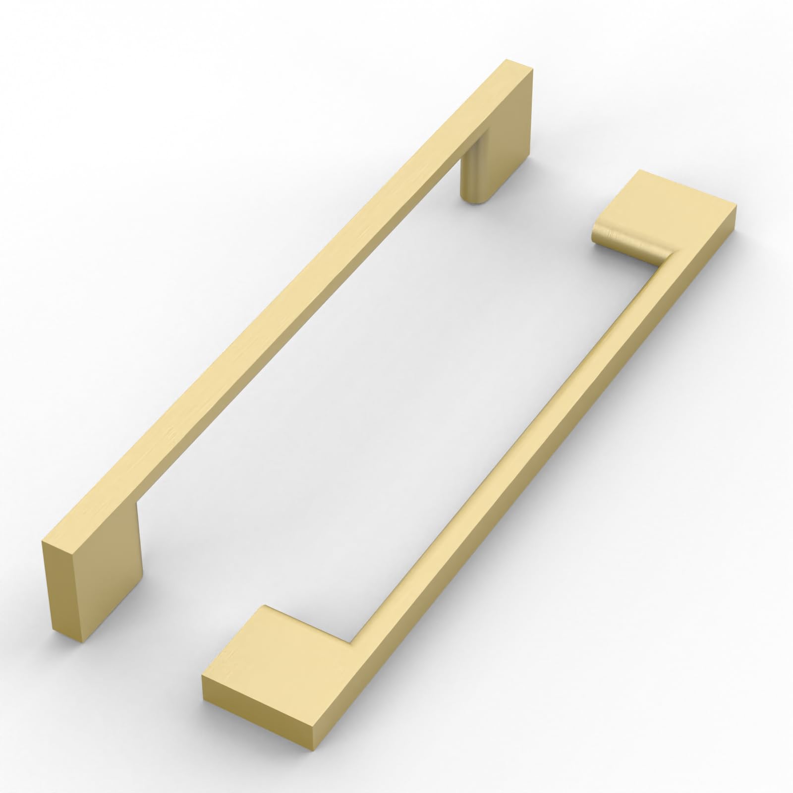 ROMATEE 10 Pack 6.3 Inch(160mm) Cabinet Pull Gold Kitchen Cabinets Handles Gold Cabinet Hardware for Cupboard Square Kitchen Pulls for Cabinets Drawer