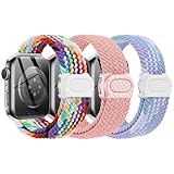 Top 10 Best Apple Watch Band for Kids: Reviewed 4 3 Pack Braided Bands Compatible with Kids Apple Watch Band, Adjustable for Small Wrist | Compatible with Series 1-10/SE/Ultra | 38/40/41/42/44/45mm/46mm/49mmSoft & Durable Replacement Strap