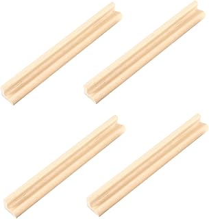 Hohopeti 4pcs Interior Accessories Domino Trays Decked Accessories Domino Tiles Holder Wooden Domino Holders Dominoes Trays Wooden Alphabet Bases DIY Wooden Ornaments Wooden Holder Bracket