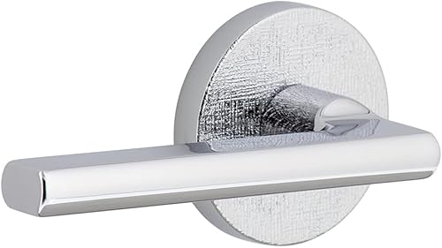 Viaggio Circolo Roseta de lino con palanca Milano en cromo brillante - Apertura a la izquierda