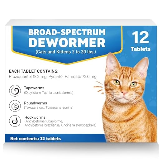 Broad-Spectrum Dewormer - (pyrantel pamoate/praziquantel) Tablets for Cats & Dogs (2 to 20 lbs)