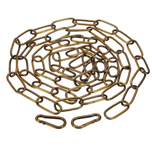 PATIKIL 1,82 Mètre Doré Bronze Finition Chaîne Suspendu pour Éclairage, Chaîne en Boucle Métallique pour Suspendre de Plantes, Lustre, Luminaire