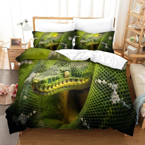 Housse de couette serpent 220x240cm avec taies d'oreiller - 3