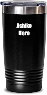 Funny Ashiko Hero Tumbler Musician Gift Instrument Player Gag Insulated Cup With Lid Black 20 Oz