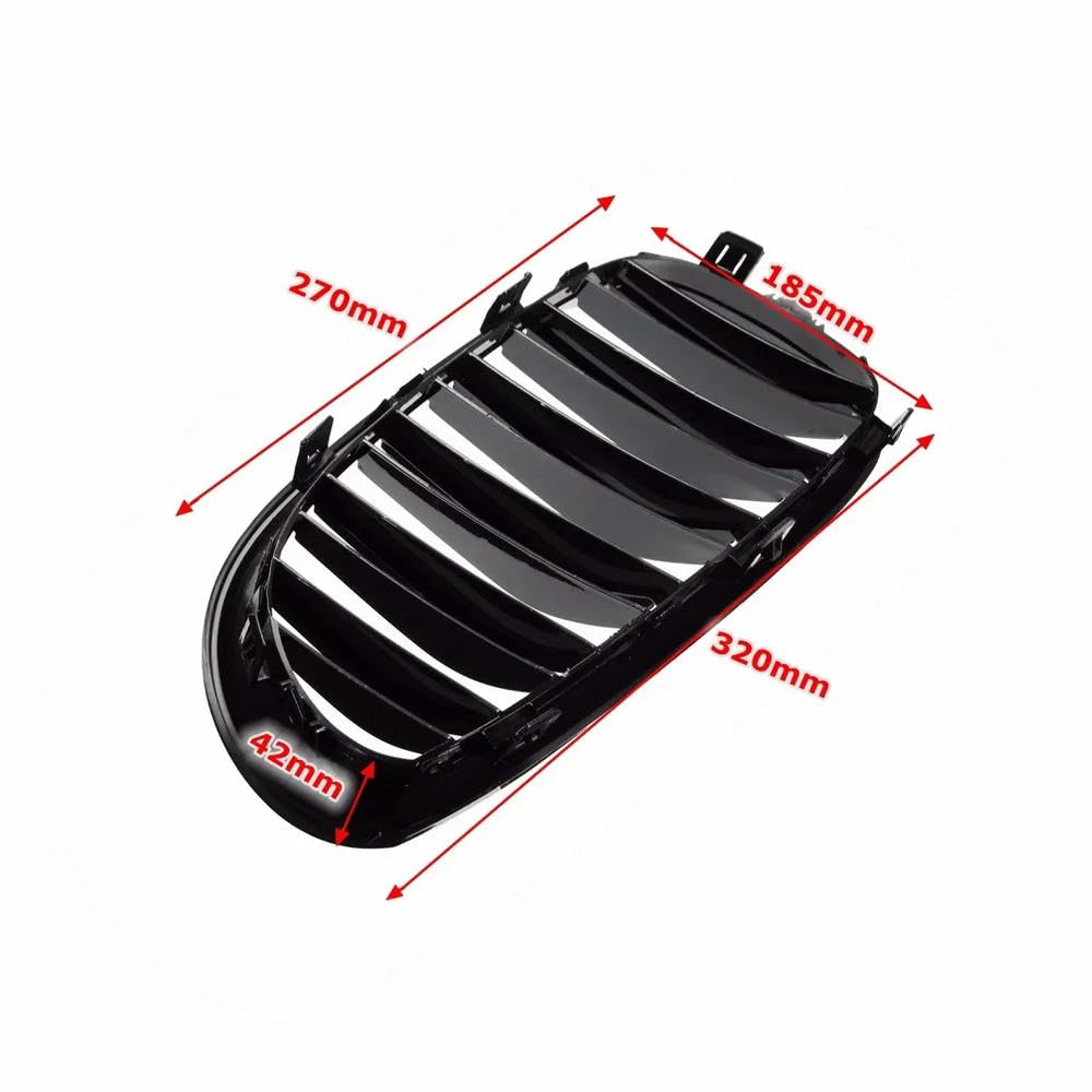 Rejilla de riñón de Repuesto para Parachoques Delantero de Coche Parrilla de Carreras - Apto para BMW 5 Series E60 M5 E61 520i 545i 550i 535i 2003-2010 [OEM:51137027061,51137027062]
