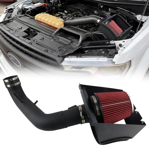 Cold Air Intake Compatible with 2011-2014 Ford F150 5.0L V8, High-Flow Air Filter, Aluminum High-Performance Air Filter