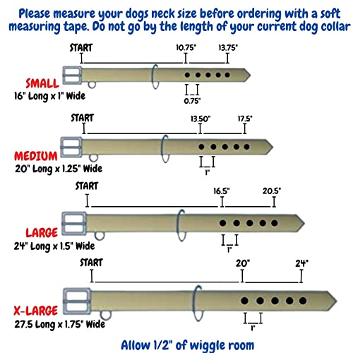 Real Leather Dog Collar Padded Soft Interiors With Premium Vintage Look Handcrafted Heavy Duty With Tag Ring For Small Medium And Large Pets (Medium (1.25" Wide For 13.5" - 17.5" Neck), Cognac) #TOP1