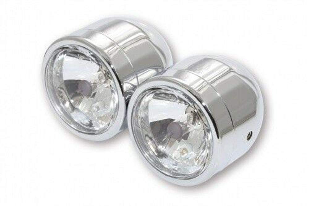 SHIN YO Doble foco cromado, 2x H4 55/60 (Chrome)