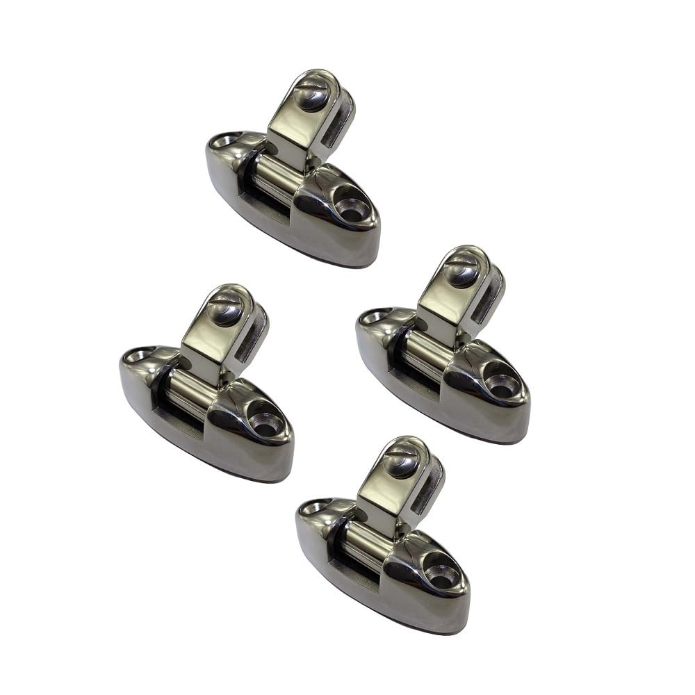 Charnières de pont universelles en acier inoxydable 316 pour taud bimini de bateau marin x4