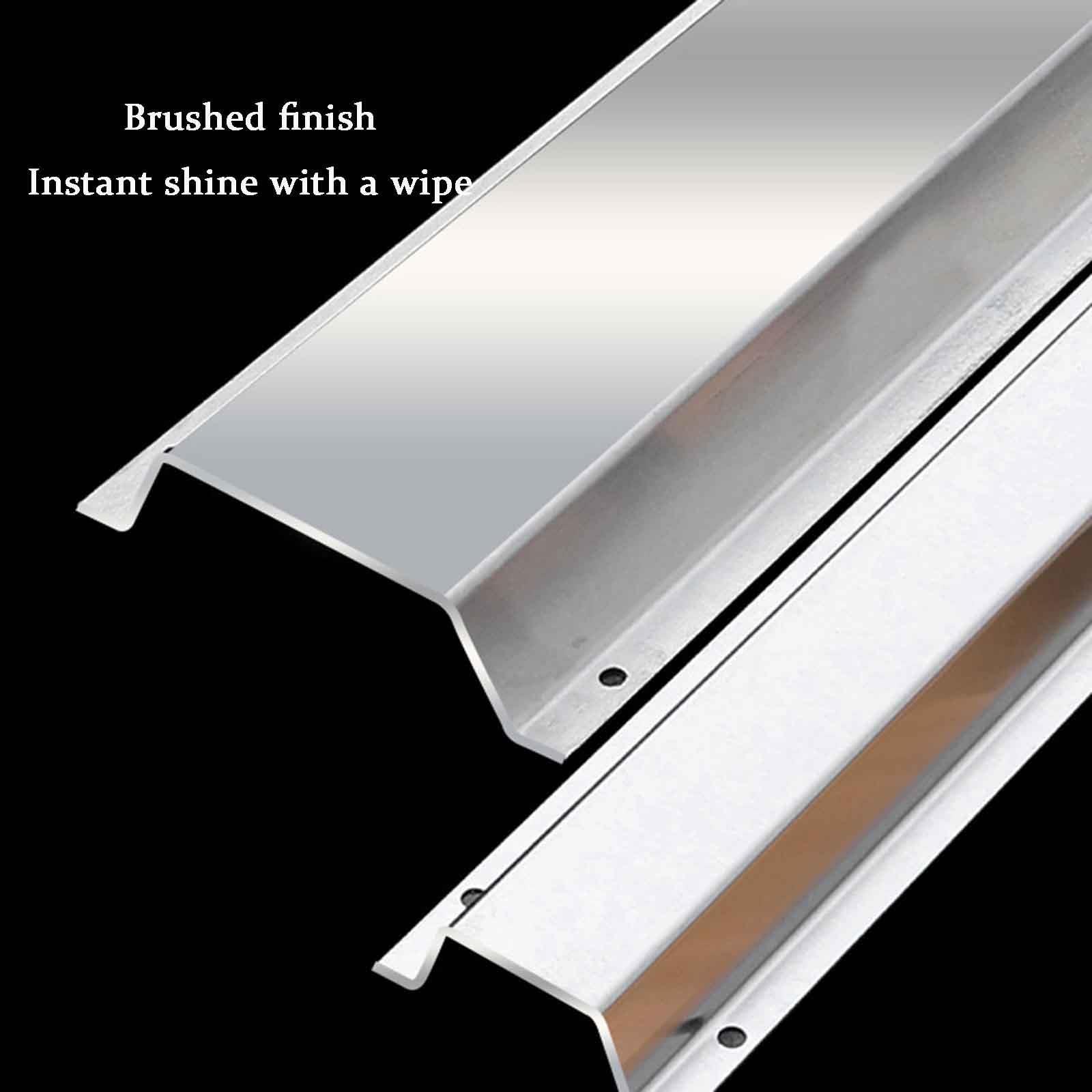 Copricavo in acciaio inox, copricavo, copricavo a pavimento | For home office o aree esterne, uffici, appartamenti e officine(160 x 45 mm)