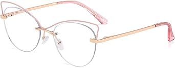 HELES Cat Eye Blue Light Blocking Glasses Women, Anti Glare Reduce Headaches, Blue Light Filter Glasses for Computer Reader