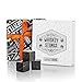 12 sztuk marmurowych kamieni do whisky Premium Whiskey Rocks. Kamienie chłodzące ze specjalnym workiem do przechowywania. Naturalne kostki lodu wielokrotnego użytku jako wspaniały prezent dla miłośników whisky (ciemnoszary)