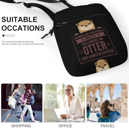 Always Be A Otter Mini Crossbody Bag Anti-Theft Side Shoulder Bags Messenger Bag Unisex4