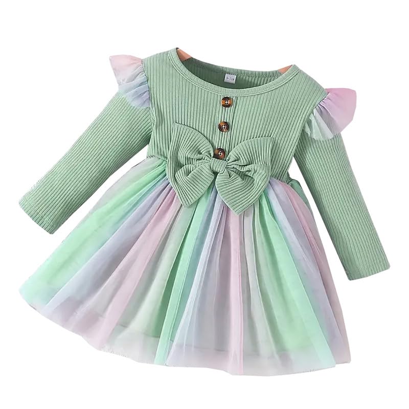 Image of Niren Enterprise Broadbill Full Sleeve net and Modal Fabric Baby Girl Frock