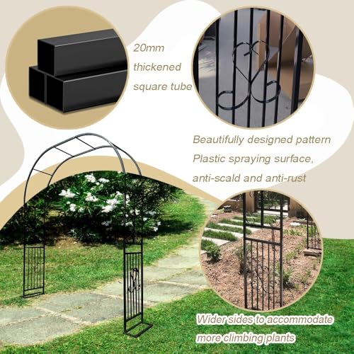 Arche de jardin avec cadre noir robuste et modulable - 7