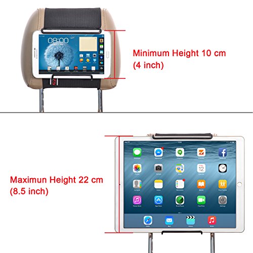 Soporte de tablet para coche TFY con ángulo ajustable anticaídas 5