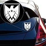 Yoonek Graphics Shield Shield Agent Vinyl Decal Sticker # 831 (4' x 3.2', White)