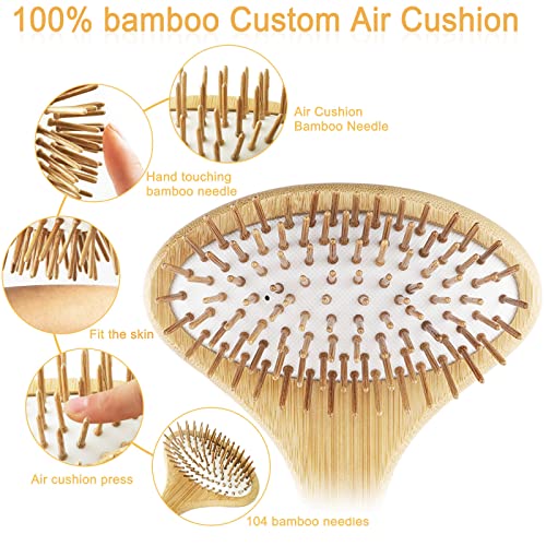 Sihaso Bamboo Oversize Curved Back Scratcher - Large 104 Wooden Points Provide Instant Itch Relief, Curved Handle & Air Cushion, Extendable Back Massage For Men Women Adults #TOP1