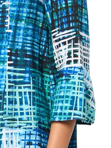 Ali Miles Women's Printed Knit Mesh Button Front Jacket3