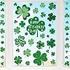 9 Sheets St Patricks Day Window Clings 115 PCS St Patricks Day Shamrock Window Stickers for St Patricks Day Decorations Green Static Spring Window Clings for Glass Windows St Patricks Day Decor