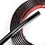 SBWLKJ 25Ft Automotive Trim Molding Glossy Black 1/2"(12mm) Universal Car Side Moldings(Self Adhesive) UV-Protected Scratch-Proof for All Vehicles Body Door Window Bumper
