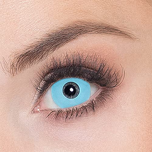 Lentilles De Couleur Bleues I Contact Sans Correction I Halloween Déguisement Loup Garou I 1 Paire
