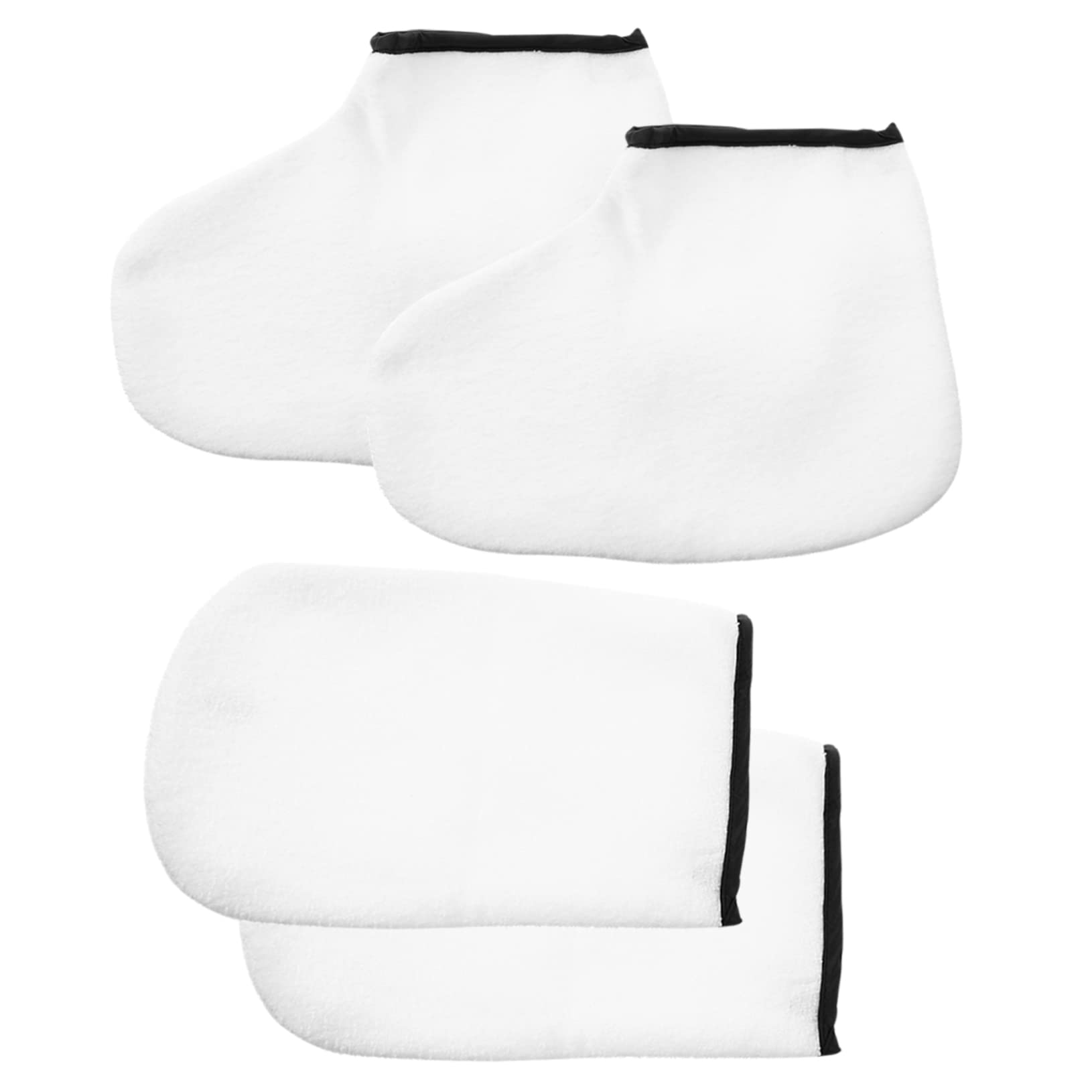 FRCOLOR 2 Pairs Exfoliating Skin Care Gloves Booties for Paraffin Wax Treatment Moisturizing Hand and Foot Covers for and Daily Care Mitts Socks