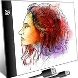Retoo Leuchttisch A4 LED Licht Pad Painting Zeichenplatte fur Diamant Malerei Designen Zeichnen...
