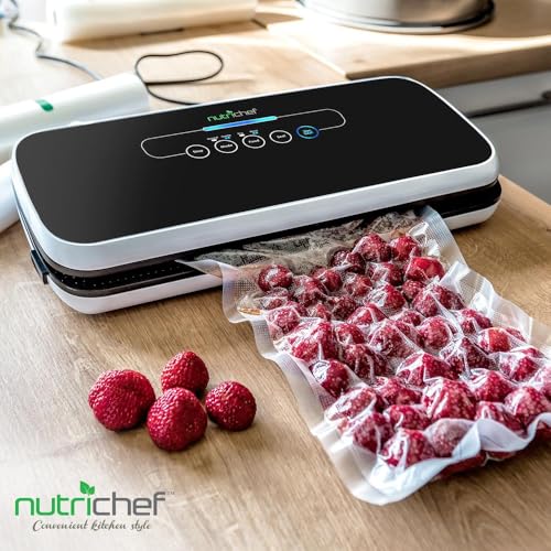 NutriChef-Automatic-Vacuum-Air-Sealing-System-for-Food-Preservation-with-Starter-Kit-Compact-Design-Lab-Tested-Dry-Moist-Food-Modes-with-Led-Indicator-Lights-Black NutriChef Automatic Vacuum Air Sealing System for Food Preservation with Starter Kit Compact Design Lab Tested Dry Moist Food Modes with Led Indicator Lights Black