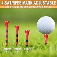Zivisk Golf Tees Holz - 100 Stück 83mm Bambus Tees (Rot) – Ansicht 5