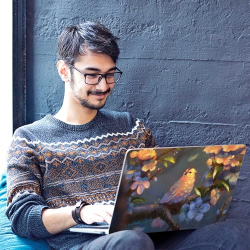 Image of Galaxsia Floral D63 Full Body Vinyl Laptop Skin /Sticker /Cover Upto 15.6 Inches Laptops Laminated-Removable-HD Quality Compatible for Hp-Dell-Sony-Lenovo-Asus etc.(15x10 Inches)