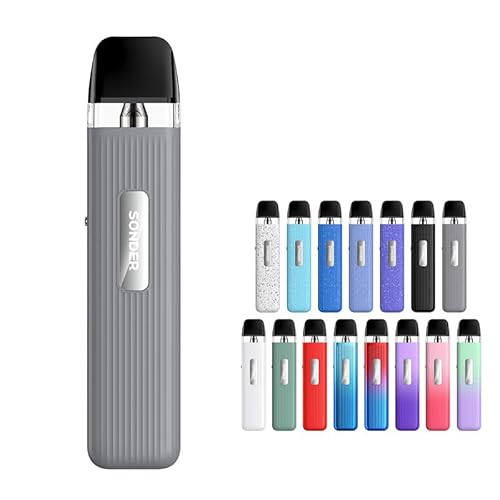 M[NxCv Sonder Q Pod System Kit 1000mAh 2ml \_[Q |bhX^[^[Lbg dq^oR Vape xCv jR`t[ (Gray)