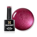 Bluesky Cat Eye Gel Nail Polish 10ml, Fiery Fuchsia - RRC03, Pink Magnetic Nail Polish with Cat Eye Effect for LED UV Lamp, Long-Lasting, Salon & Home Manicures