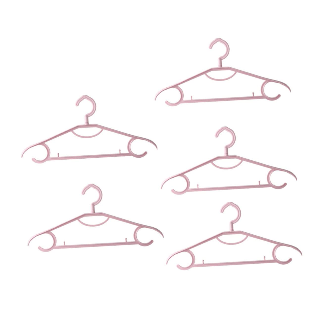 Cabilock Environmental-Friendly 5pcs Plastic Clothes Hanger Non-Slip and Windproof Multipurpose for Clothes Hangers